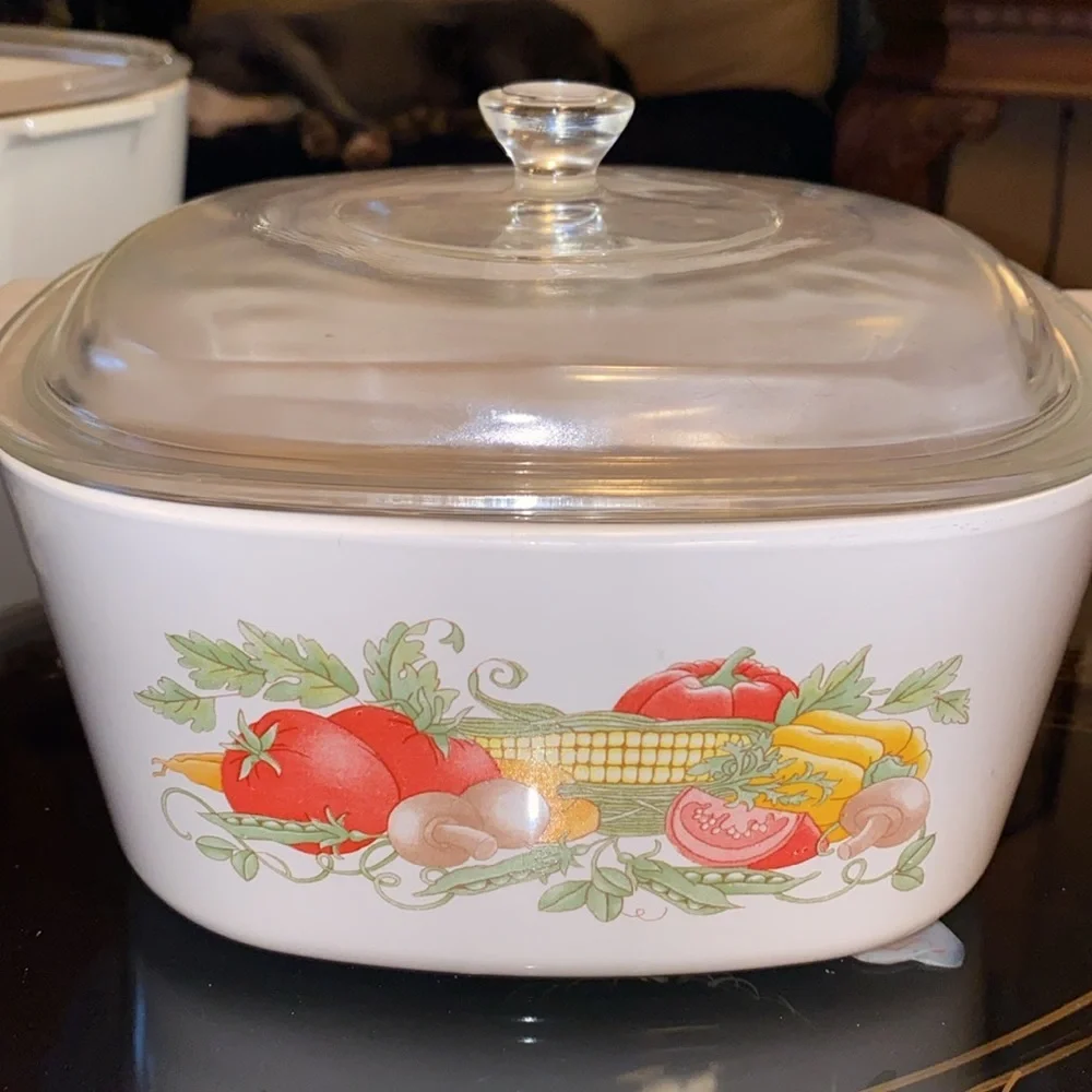 Vintage 1985-1999 Corning Ware 3L GARDEN HARVEST Casserole Dish A-3-B w/ Lid